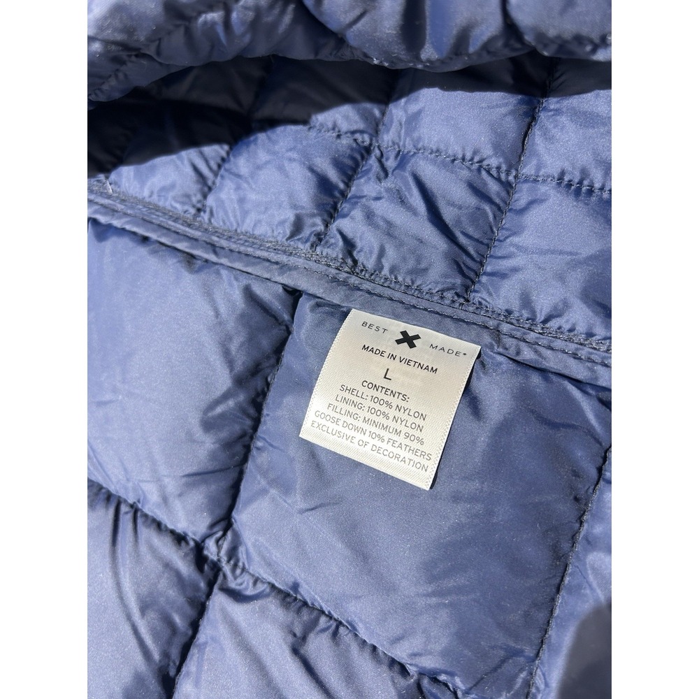 Best Made Co. Puffer Vest Men's Size Large Navy Blue Goose Down 800 Fill Quilted - Picture 9 of 10